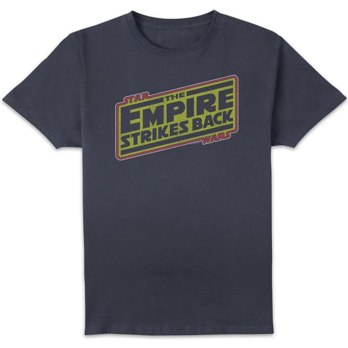 Star Wars Empire Strikes Back Logo Men's T-Shirt - Navy - M