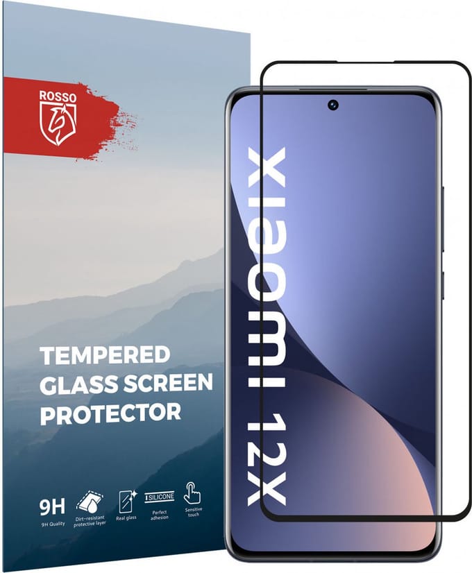 Rosso Xiaomi 12 / 12X 9H Tempered Glass Screen Protector Zwart