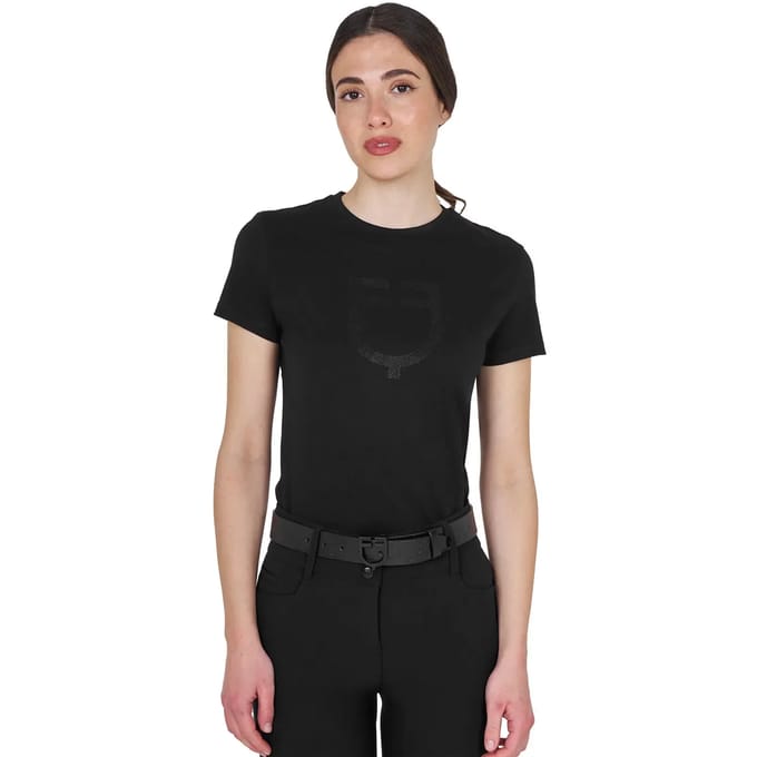 T-shirt dames Equestro Glossy Logo