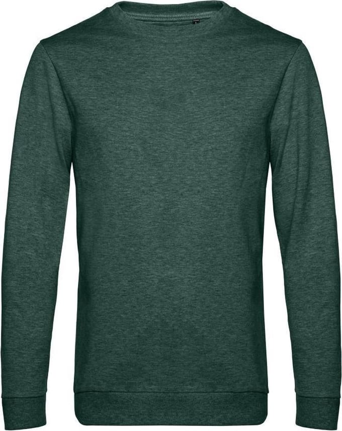 B&C Heren in sweatshirt (Heide Donkergroen)