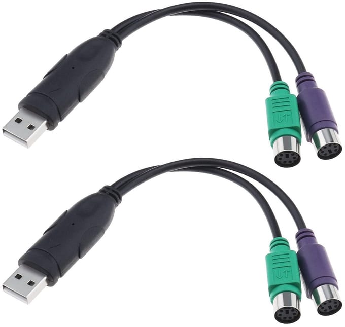 Allecto - Ps2 naar Usb Adapter - Usb Converter voor Toetsenbord en