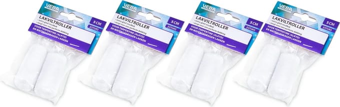 4x Veba Verfrol Lakvilt 5cm 2 stuks  - Voordeelverpakking