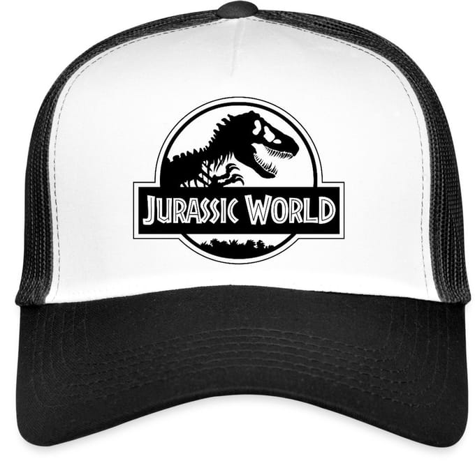 Jurassic World Klassiek Logo In Zwart Trucker Cap