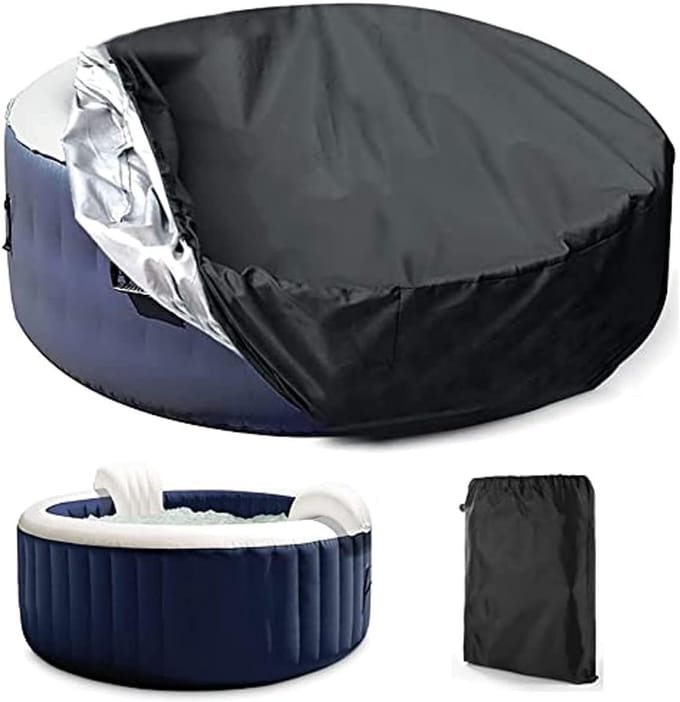 Spa beschermhoes - Rond, buiten, waterdicht, UV-bestendig (215x70cm)