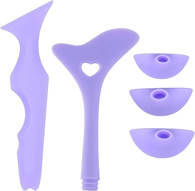 Eyeliner Sjablonen - 2pcs Silicone Winged Eyeliner Tool met 3 Vervangbare Hoofden - Mascara Shield Applicator en Oog Make Up Tool voor Oogschaduw en Wimpers