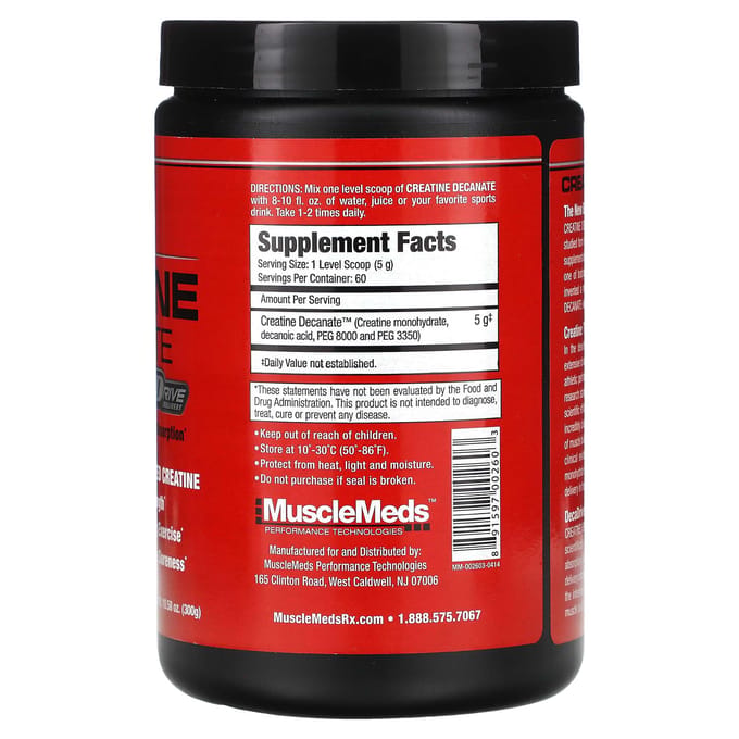 MuscleMeds, Creatine Decanate, Ongezoet, 10,58 oz (300 g)