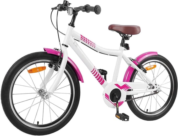 Kinderfiets - Meisjesfiets - Dagelijks gebruik - Stabiel stalen frame - 20 inch - Roze