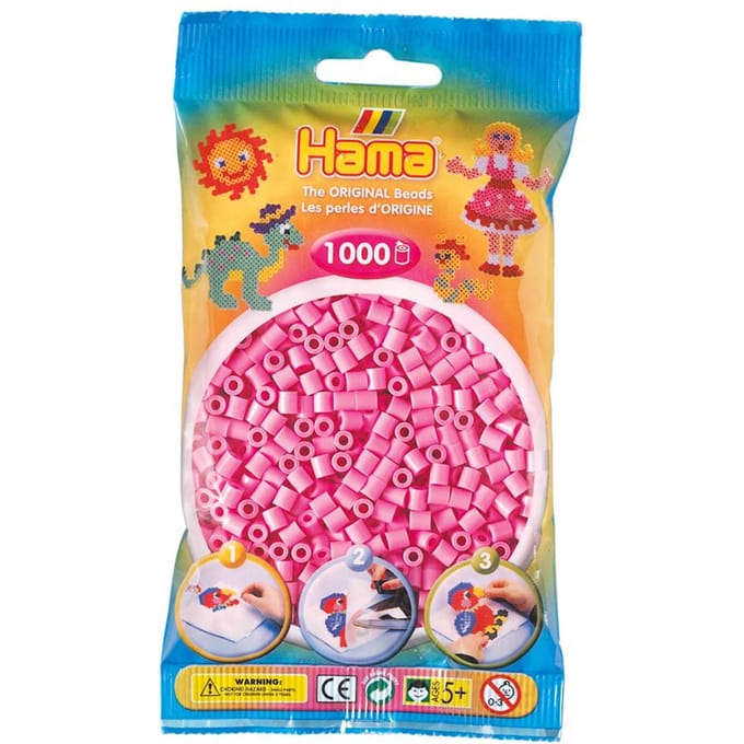Hama Kralen 1000st nr. 48 pastelroze Strijkkralen & -parels