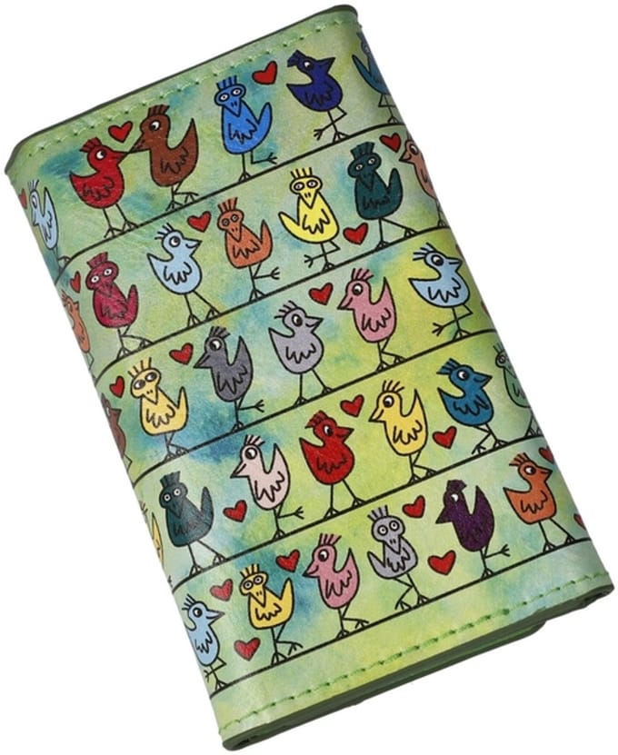 Goebel - James Rizzi | Sleuteltasje Birds on a Love Wire | Pop Art - Sleutel mapje - 2 stuks