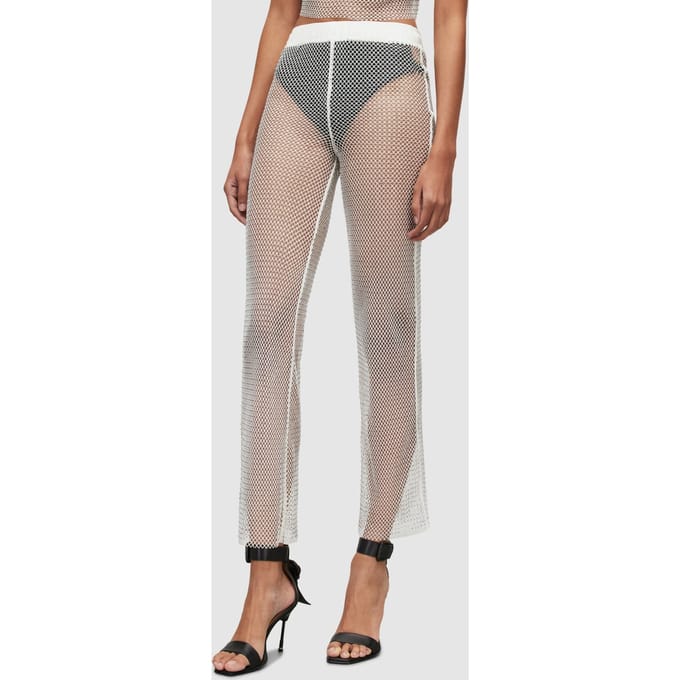 AllSaints Safi Sparkle Trouser Silver Taglia: 12 | Pantaloni Outlet | Donna | Grigio