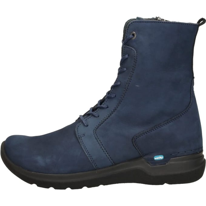 Wolky Viper Veterschoenen Hoog - blauw - Maat 38