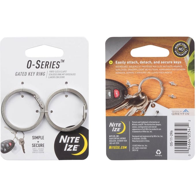 Nite Ize O-Series Sleutelring 2-Pack Zilver