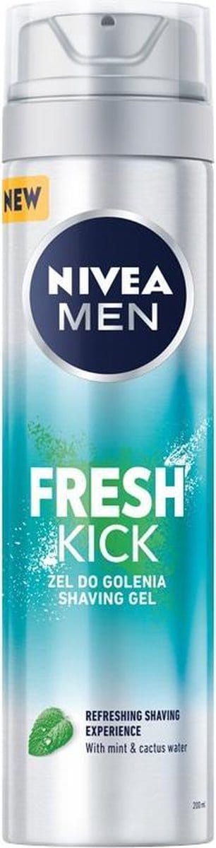 NIVEA Fresh Kick Serie - Verfrissende Scheergel - Mannen - 200ml - Mint en Cactuswater