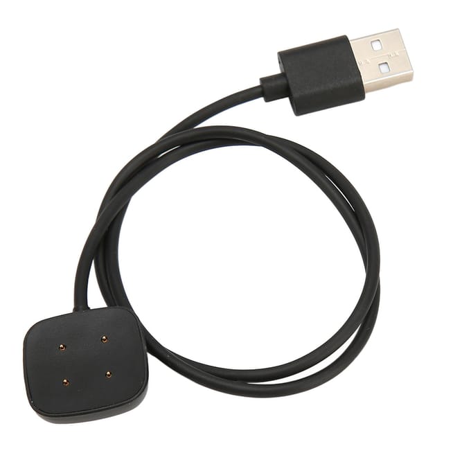 Magnetische Oplader Vervanging USB Oplaadkabel Voor Fitbit Versa4 Versa3 Sense Sense2 Smartwatch black