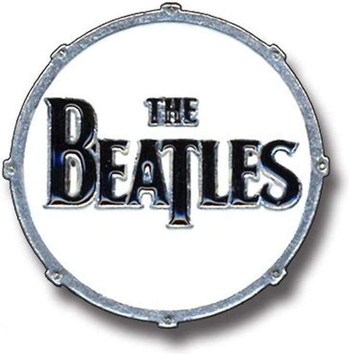 The Beatles - Drum Logo Pin - Wit/Zwart