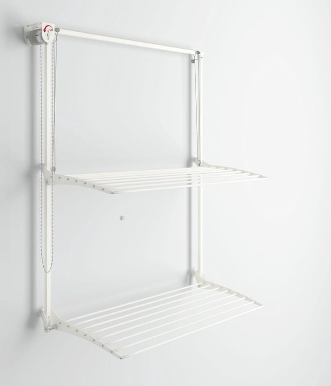 Foxydry Wall Plus 152 cm White - wanddroogrek -bediening links- 152 x 52 x 137 cm