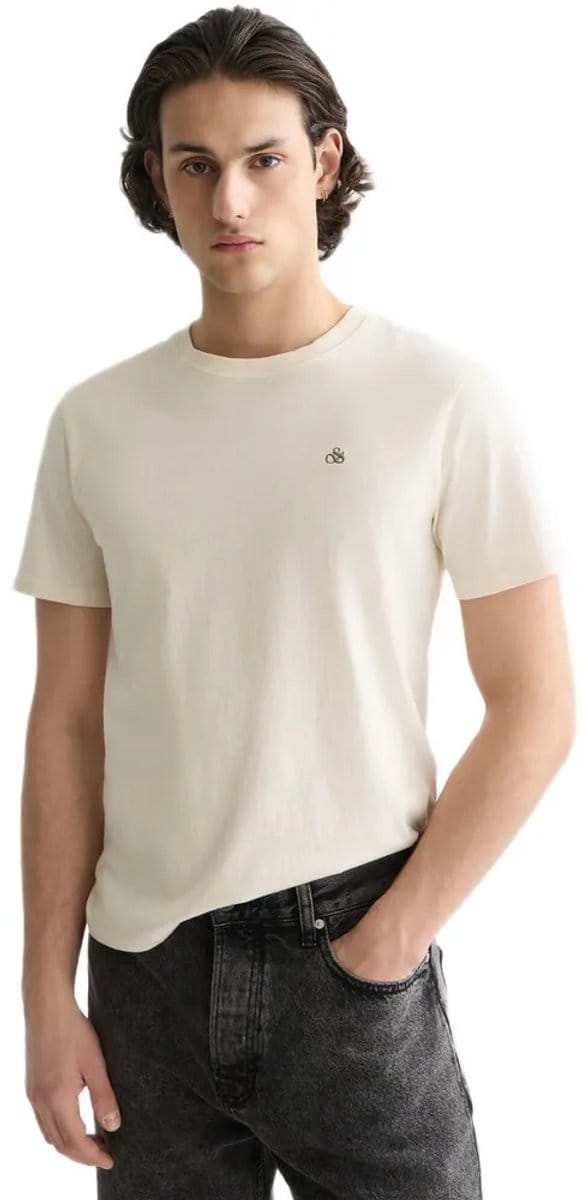 T-shirt met Labelstitching en Ronde hals