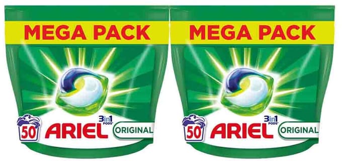 Ariel Wasmiddel 3in1 Pods Original - 2 x 50 stuks - Voordeelverpakking