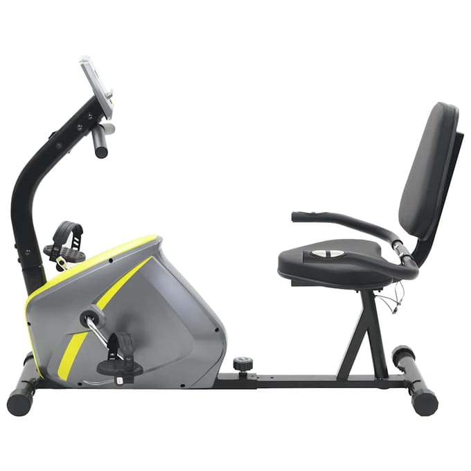 vidaXL - Ligfiets - hometrainer - magnetisch - met - hartslagmeter