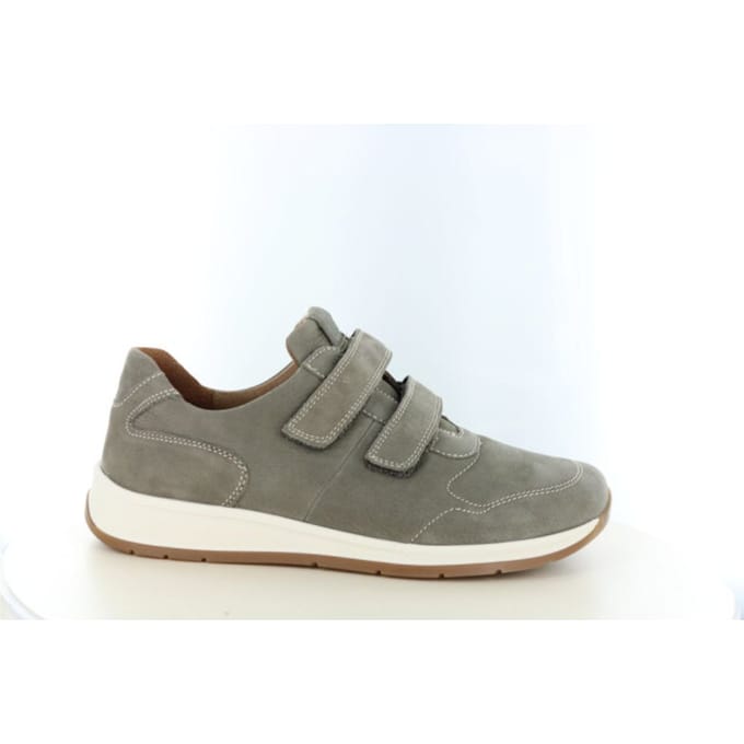 Heren Velcroschoenen Extra Breed Taupe Waldlaufer maat 46