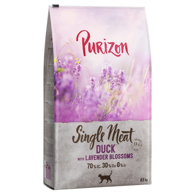 2x6,5kg Single Meat Eend met Lavendelbloesem Purizon Kattenvoer