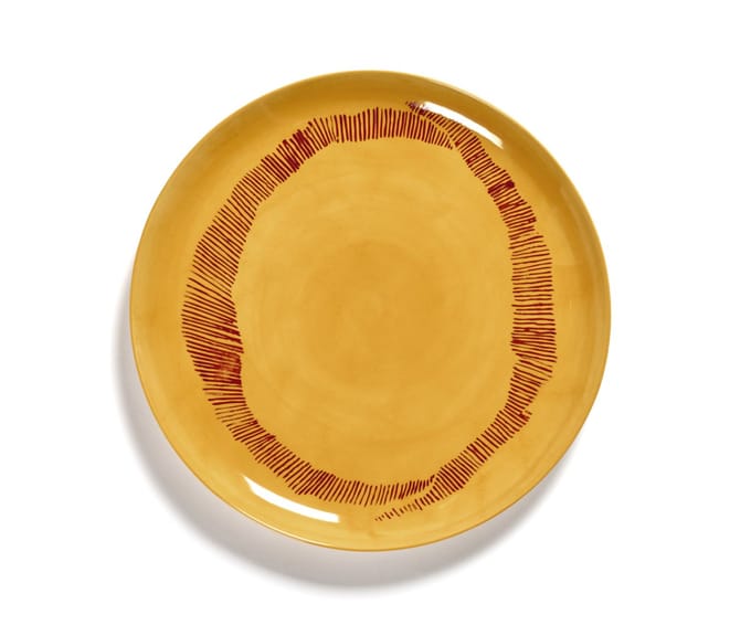 Serax Feast Bord L - Set - yellow/stripes root