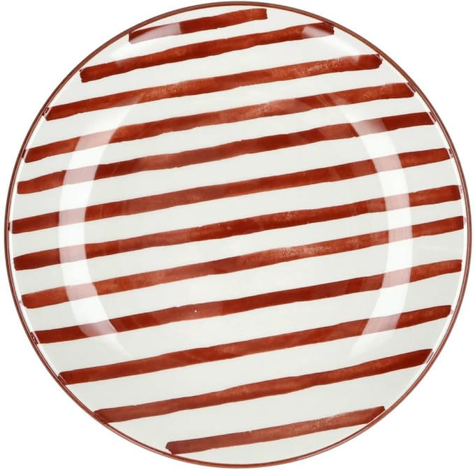 Pomax Mykonos plat bord D20.3cm roest
