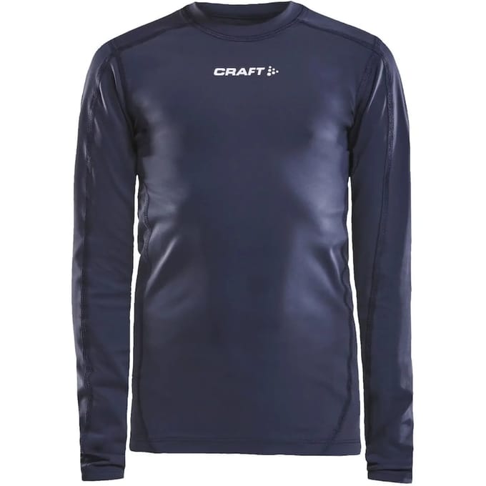 Craft Pro Control Compression Shirt Lange Mouw Kinderen - Marine | Maat: 146/152