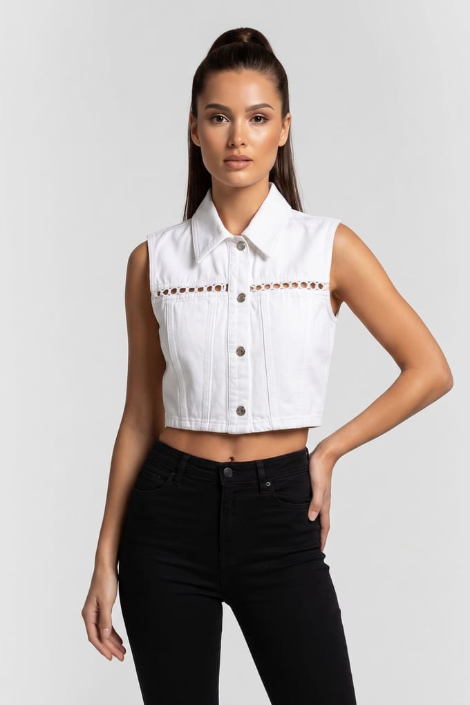IRO Paris Rebaka Top Optical White Taglia: 40 | Gilet Outlet | Donna | Bianco