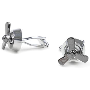 Schoenaccessoires Suitable Manchetknoop Propellers Zilver