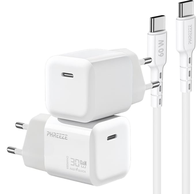 Usb C snellader met usb C kabel 30w - Usb C power adapter - Usb C naar usb C - 1m