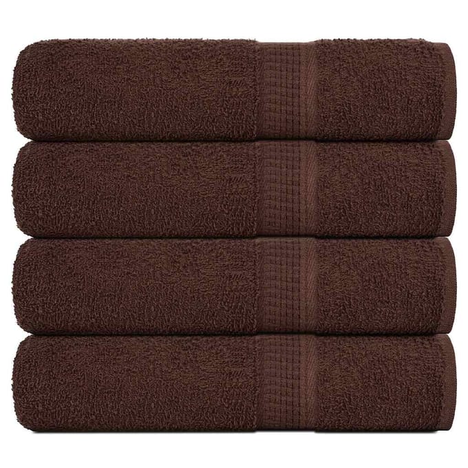 vidaXL - Badhanddoeken - FROGN - 4 - st - 100x150 - cm - 360 - g/m² - bruin