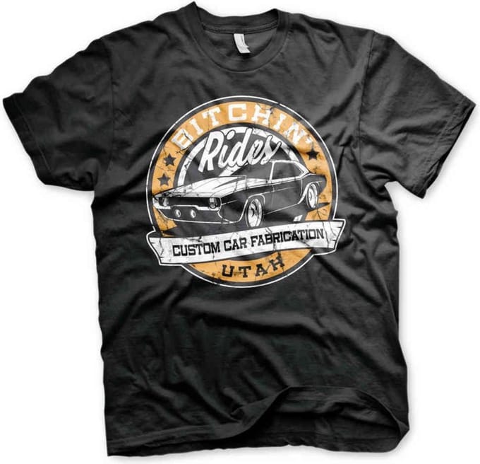 Bitchin' Rides Heren Tshirt -S- Utah Zwart