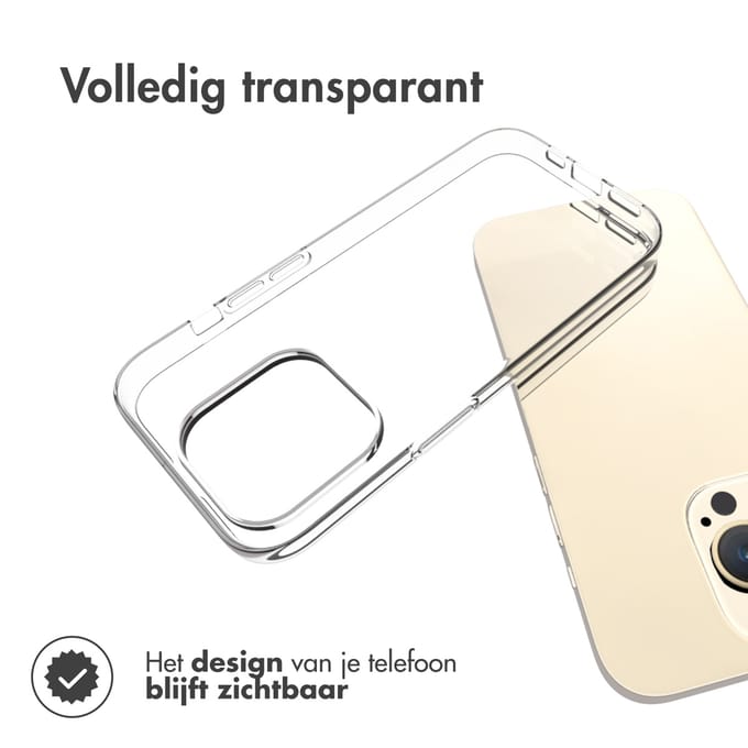 Accezz Hoesje - Geschikt voor Apple iPhone 15 Pro - Clear Backcover - Transparant