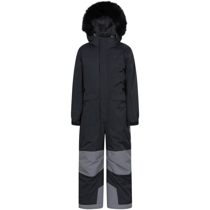 Mountain Warehouse Kinder Piste Waterdichte Sneeuwskipak (Zwart)