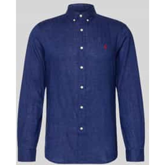 Slim fit vrijetijdsoverhemd van puur linnen