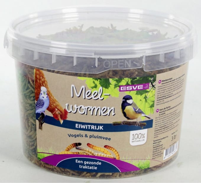 Esve Meelwormen Emmer - Kippenvoer - 3 l 700 g