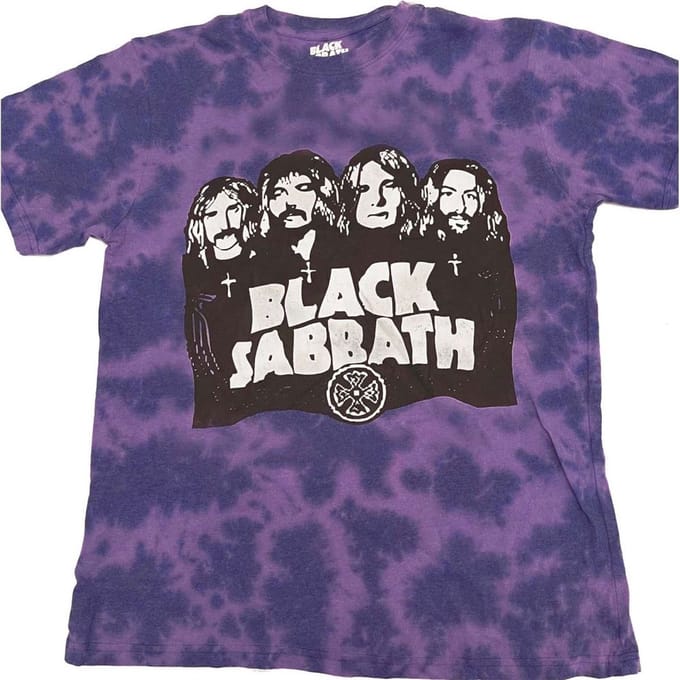 Black Sabbath - Band & Logo Heren Tshirt - M - Paars