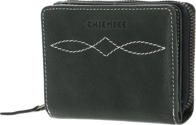 CHIEMSEE Leren Portemonnee Leather Wallet Black Zwart