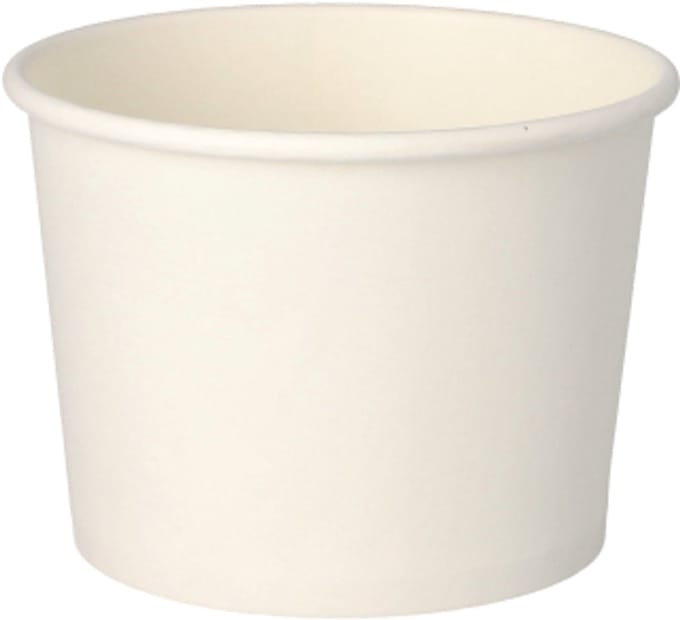 50 Soepkommen, karton To Go rond 500 ml Ø 11 cm · 8,3 cm wit