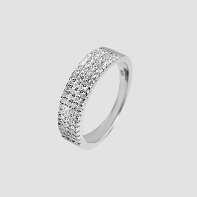 AKZENT Akzent dames ring "Chimalis" uit 925 Sterlingzilver, gerhodineerd, duurzaam