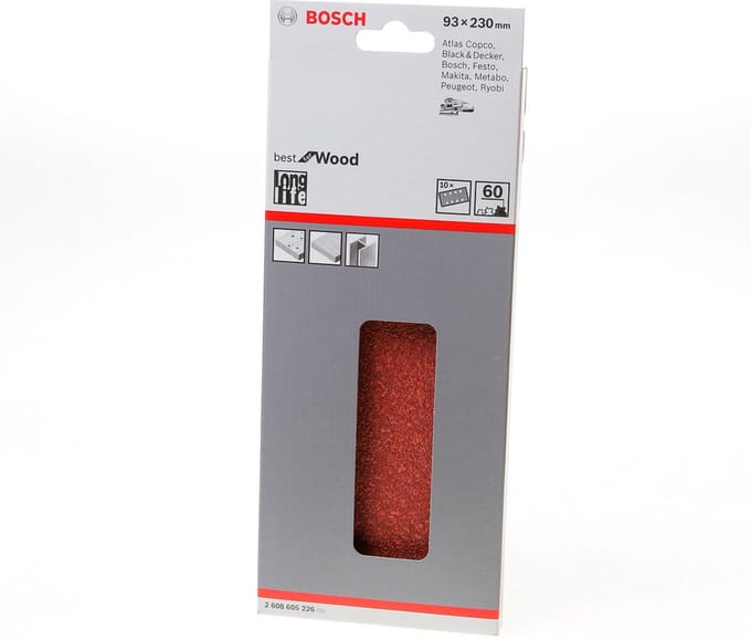 Bosch - 10-delige schuurbladset 93 x 230 mm, 60