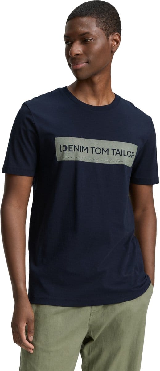 Tom Tailor 1043491 Printed T-shirt Met Korte Mouwen Blauw M Man