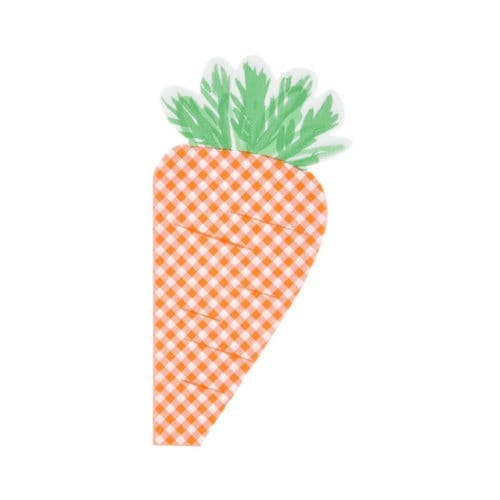 Meri meri pasen servetten - gingham carrot
