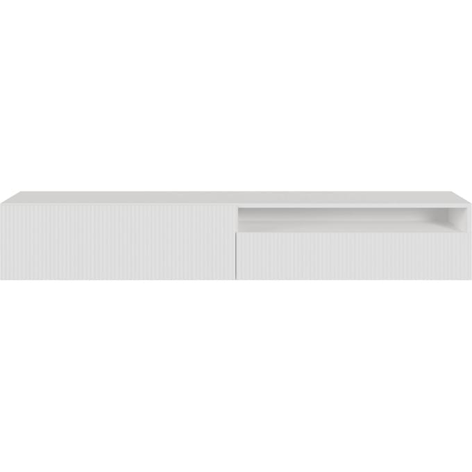 Selsey Veldio - RTV 175 cm met nis - Wit met gefreesde fronten