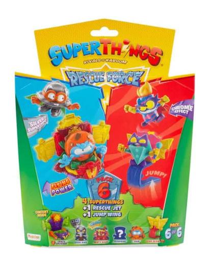 SUPERTHINGS 4 Figurki + 2 Pojazdy RESCUE FORCE s10 Pack6of6 MAGIC BOX