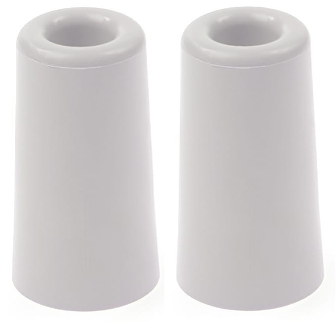 Deurbuffer / deurstopper - 2x - wit - rubber - 75 x 40 mm - deurstop