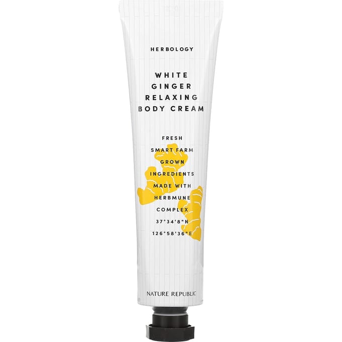 Nature Republic, Herbology, Witte Gember Ontspannende Lichaamscrème, 2,36 fl oz (70 ml) white