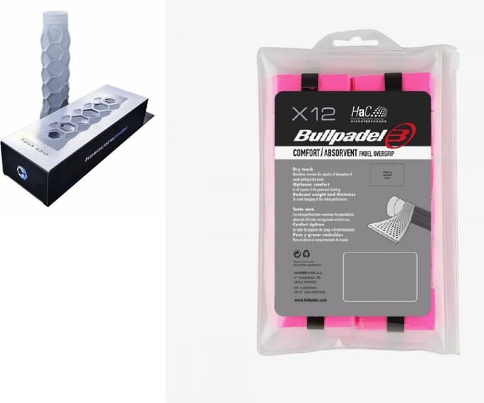 Bullpadel Hesacore + 12pack overgrips roze Bullpadel