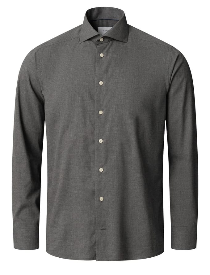 Eton zakelijk overhemd Slim Fit grijs strijkvrij